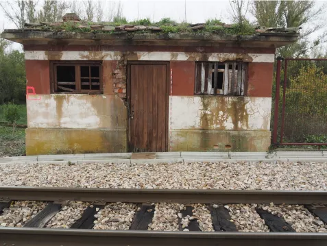 Caseta de guardagujas de la estación de Matallana de Torío